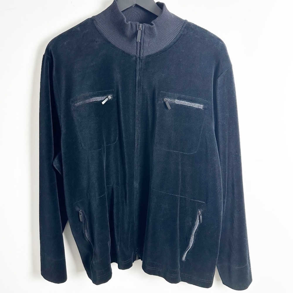RALPH LAUREN VELOUR FULL ZIP JACKET